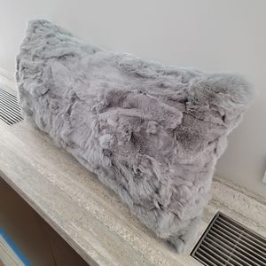Barneys NY Rabbit Fur Pillow